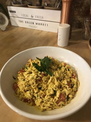 Tofu omelette at Nym Kitchen in Moscow