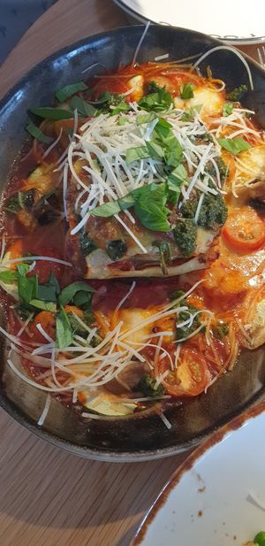 Vegan lasagne at Rococo in Mordialloc