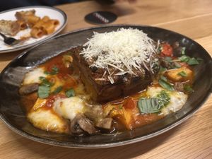Vegan lasagne - this is the best thing ever!! We love it!  at Rococo in Mordialloc