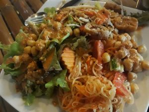 Buffet plate at Art Cafe in Koh Phangan