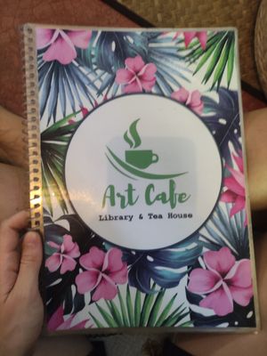 Menu at Art Cafe in Koh Phangan