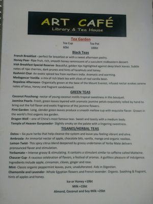 Teas! In abundance   at Art Cafe in Koh Phangan