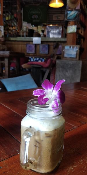Iced latte with soya milk. at Art Cafe in Koh Phangan