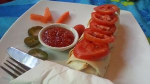 Buddha bowl burrito at Art Cafe in Koh Phangan