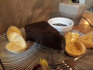Vegan chocolate cake at Art Cafe in Koh Phangan
