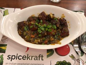 Manchurian vegan cauliflower  at Spice Kraft JLT in Dubai