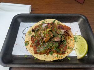 Al Pastor taco at Club Mexicana - Boxhall City in London