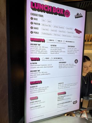 Misleading menu  at Club Mexicana - Boxhall City in London