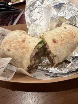 Cheezeburger burrito  at Club Mexicana - Boxhall City in London