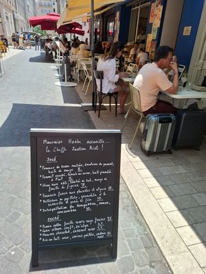 Menu of the day at Mauvaise Herbe in Marseille
