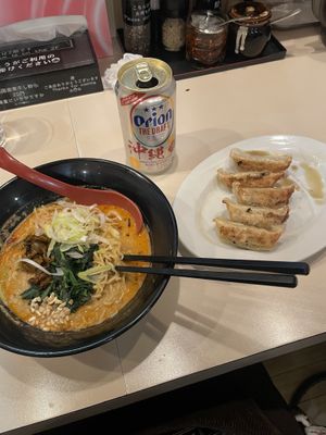 Vegan Dandan Ramen und vegan Gyoza   at Takeya in Tokyo