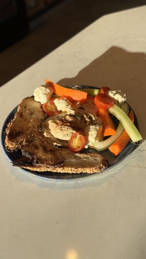 Hummus Plate  at La Cave in Pasadena