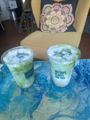Matcha latte at The Soulful Steep  in Pompano Beach