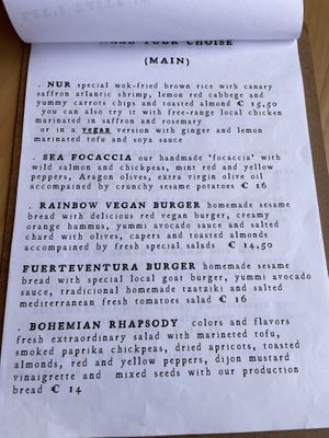   at Nur Natural Bistrot in Fuerteventura