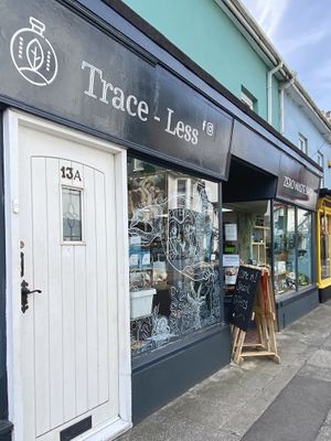 Outside the store on Bolton Street (next door to lovely cafe The Larder  at Trace-Less in Brixham