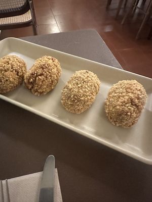 beet croquettes   at PÖTSTOT in Barcelona