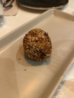 Spinach croqueta  at PÖTSTOT in Barcelona