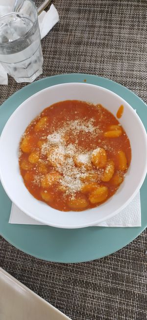Gnocchi alla sorrentina at Swami's Garden in Praia Da Luz