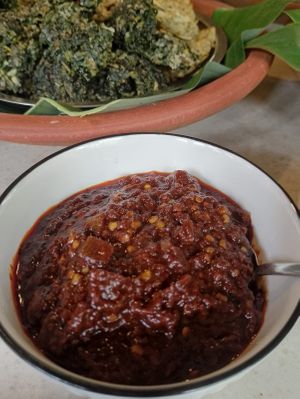 Spicy sambal at Warung Fibonacci in Ubud
