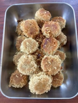 Casava fritters at Warung Fibonacci in Ubud