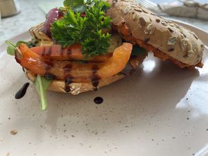 Vege bagel   at Mile coffee&more  in Oswiecim