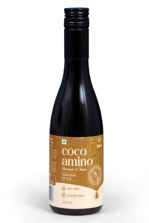 Coco Amino Teriyaki Style
Size- 375ml

Country of Origin- India

Shelf life- 18months

Suitable for Vegans
Raw and unfiltered
Soy and Gluten free at Balion Agrofoods  in Mumbai