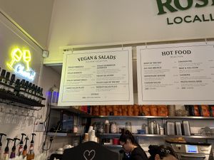 Vegan menu  at Rosie's Cafe in Dublin