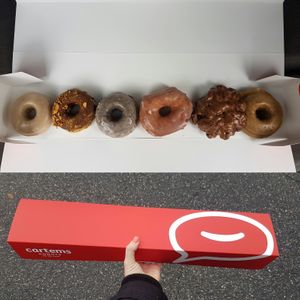 Half dozen assorted  at Cartems Donuts - Downtown in Vancouver