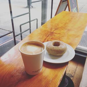Earl Grey vegan donut at Cartems Donuts - Downtown in Vancouver