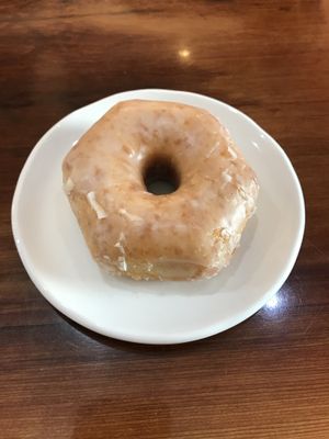 Perfect vanilla glaze donut at Cartems Donuts - Downtown in Vancouver