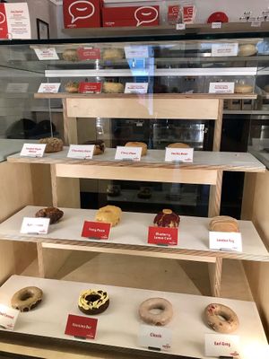 Two first rows from the top are vegan 🌱  at Cartems Donuts - Downtown in Vancouver