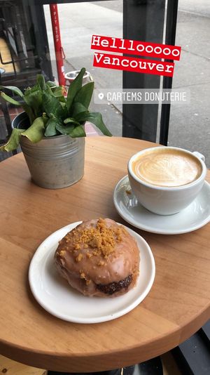 Choc stuffed banana at Cartems Donuts - Downtown in Vancouver