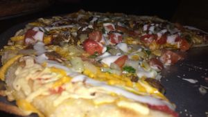 Taco Pizza W/ Vegan Chorizo  at Ian's Pizza in Milwaukee