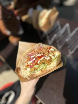 Rendang sandwich  at Bamboozled - Powered by Wheat Pray Love in Amsterdam