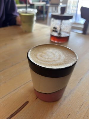 Oat flat white   at Burridge's in Torquay
