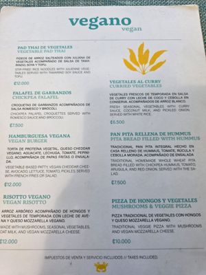 Nice menu! at La Cangreja - O'Pacifico Hotel in Puntarenas