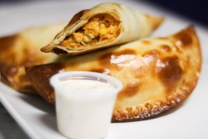 Buffalo "Chicken" Empanada with Garlic Ranch Sauce! at Vegan Delights - Cloud Kitchen in Fort Lauderdale