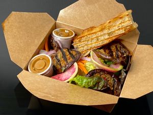 marinated eggplant salad - ricotta (takeout) at Due' Cucina  in Seattle