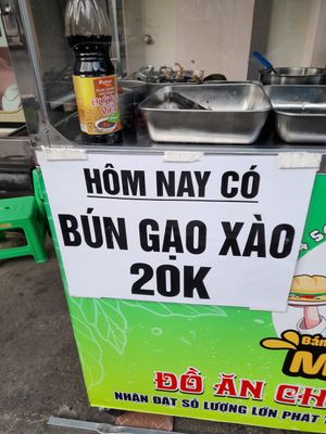 Menu at Banh Mi Chay Ma Ut in Ho Chi Minh City