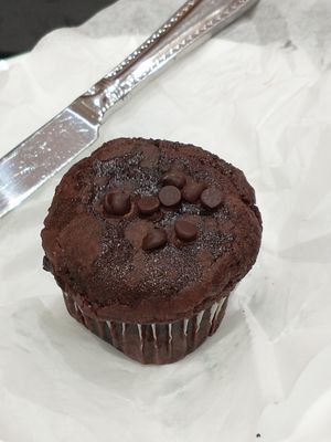 Chocolate chocolate chip muffin at Joey's Home Bakery in Boynton Beach