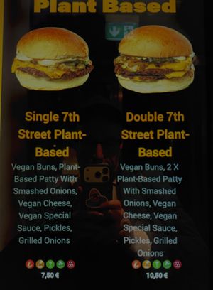 Menu (vegan 3/4).  at Goldies Smashburger - The Playce in Berlin