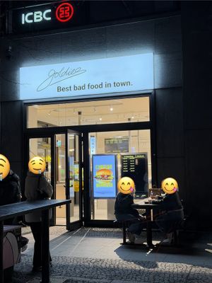 Entrance/outside seating .  at Goldies Smashburger - The Playce in Berlin