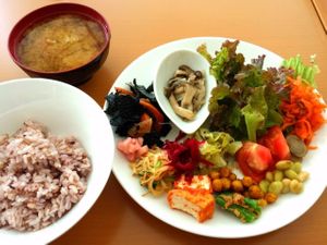 one of 3 set menu at Vege Cafe in Tokyo