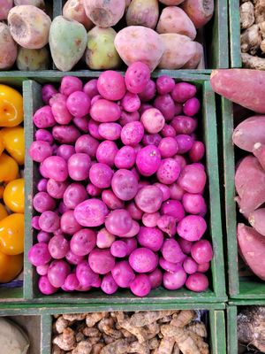 Pink potatoes at Mercado Miguel Hidalgo in Tijuana