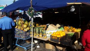 market fruit at Mercado Miguel Hidalgo in Tijuana