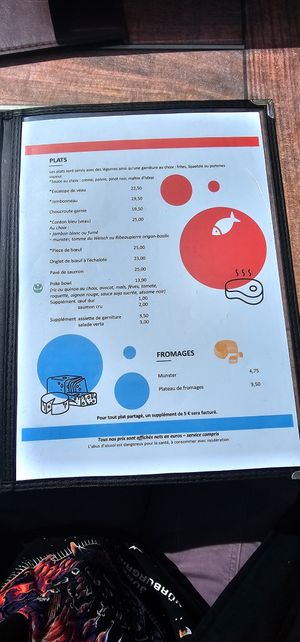 Main dishes / Hauptspeisen at O'Grincheux in Ribeauville