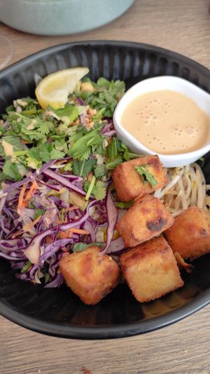 Pad thai at Le Petit Blangy by Mezzaluna in Saint-laurent-blangy