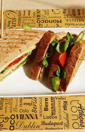 Club sandwich at Red Carrot in Turin