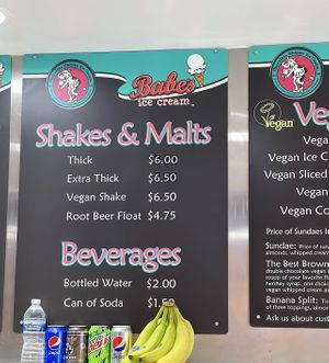Vegan shakes!  at Babes Ice Cream in Milwaukee
