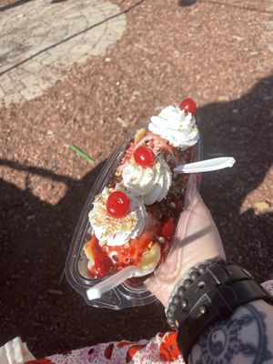 Vegan banana split  at Babes Ice Cream in Milwaukee